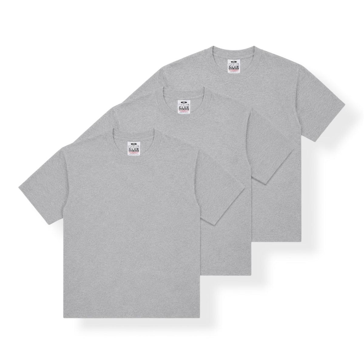 Pro Club - 3pk Men Heather Gray Heavyweight Short Sleeve