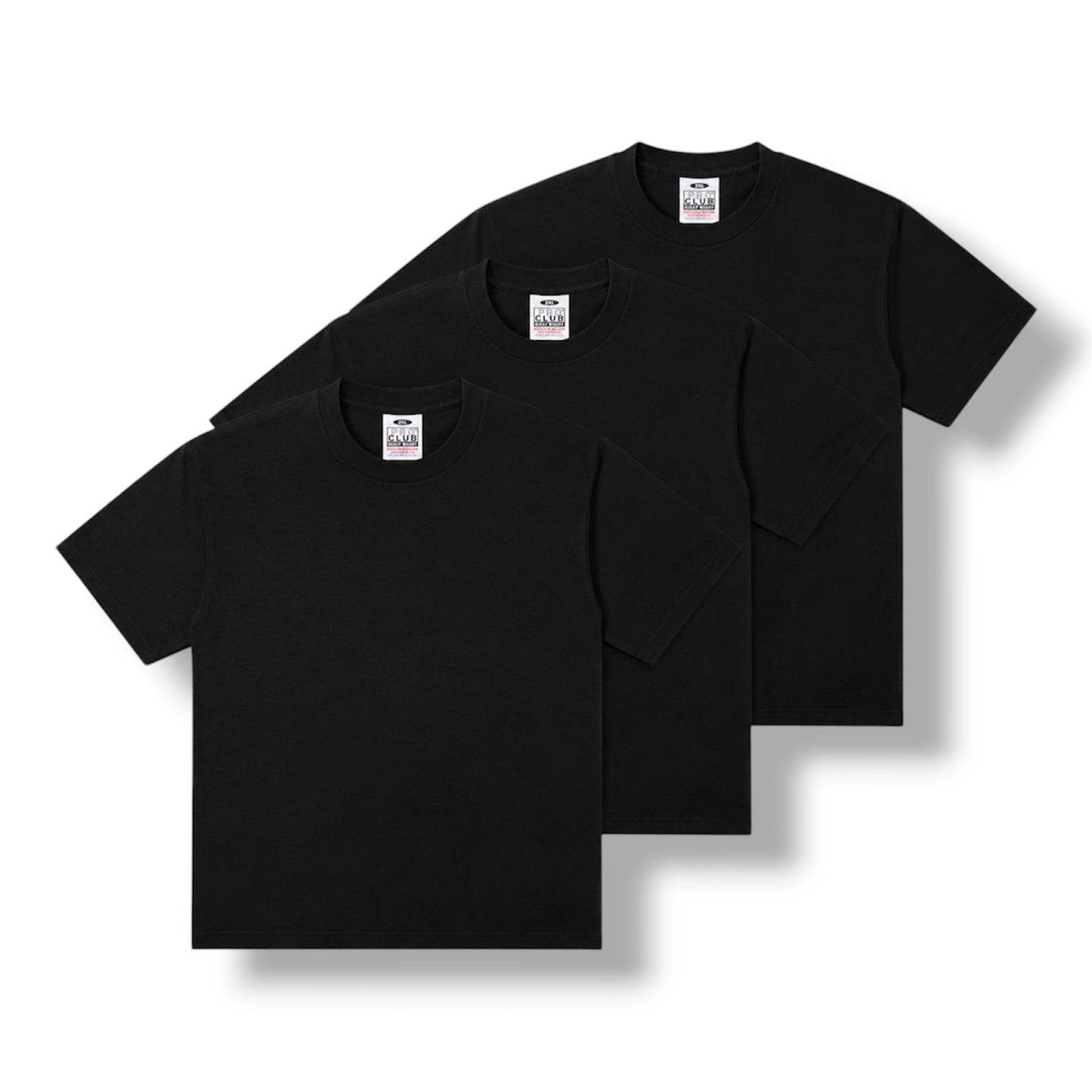 Pro Club - 3pk Men’s Black Heavyweight Short Sleeve