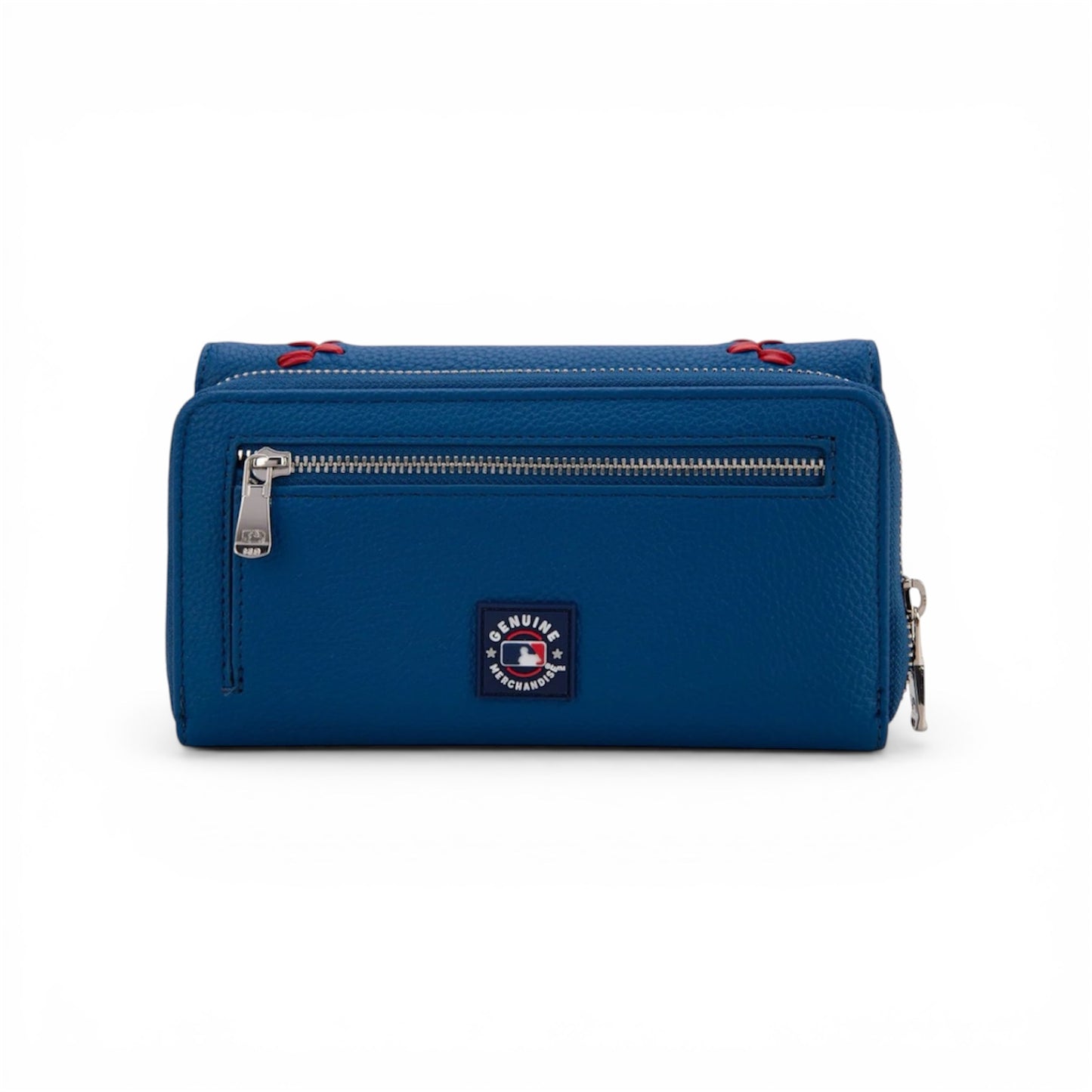 LA Dodgers Baseball Stitch Wallet – Zip Around Wristlet Fan Wallet
