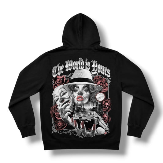 Adult Graphic Hoodie - The World Is Yours