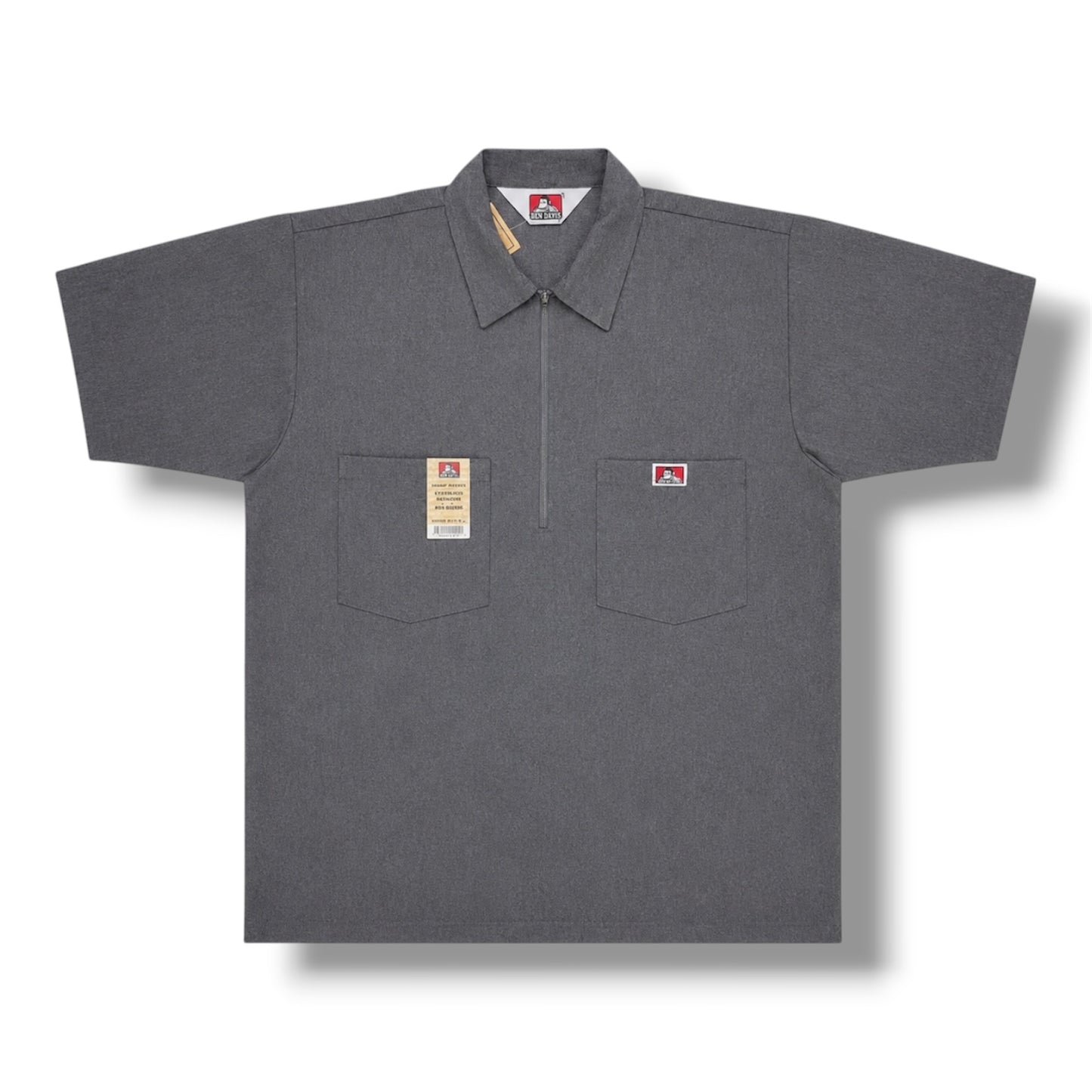 Ben Davis 1/2 Zip Shirt - Charcoal Heather