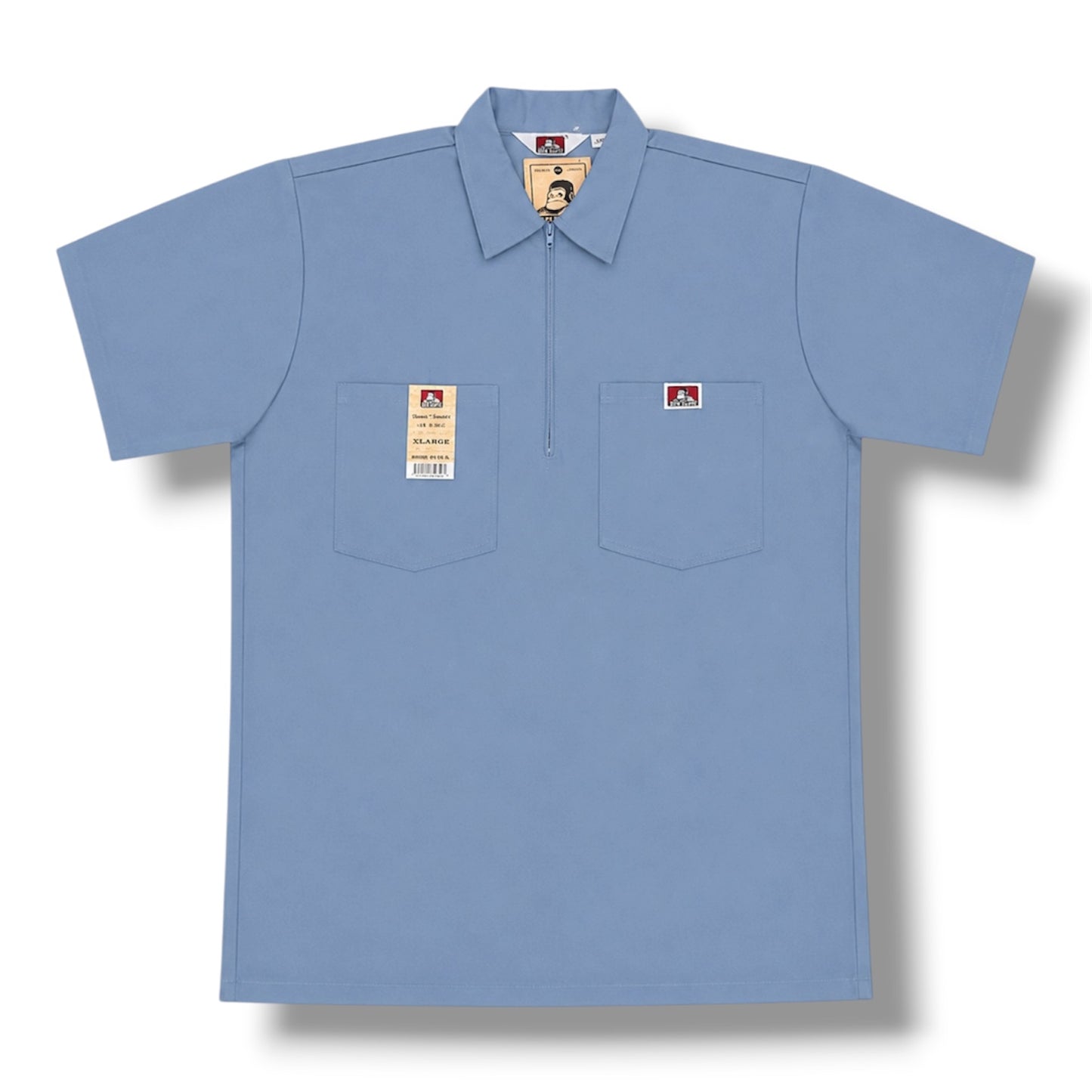 Ben Davis 1/2 Zip - Light Blue