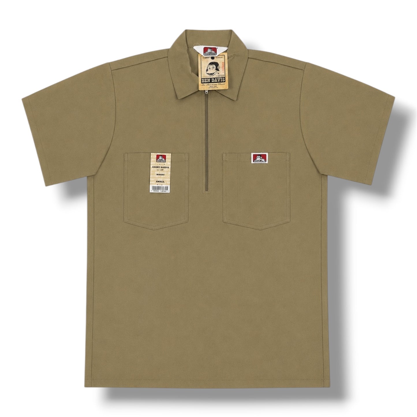 Ben Davis 1/2 Zip Shirt - Khaki