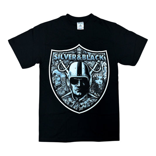 Adult Graphic T-Shirt - Silver & Black
