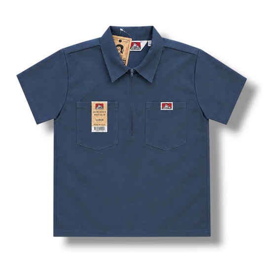 Ben Davis 1/2 Zip- Steel Blue